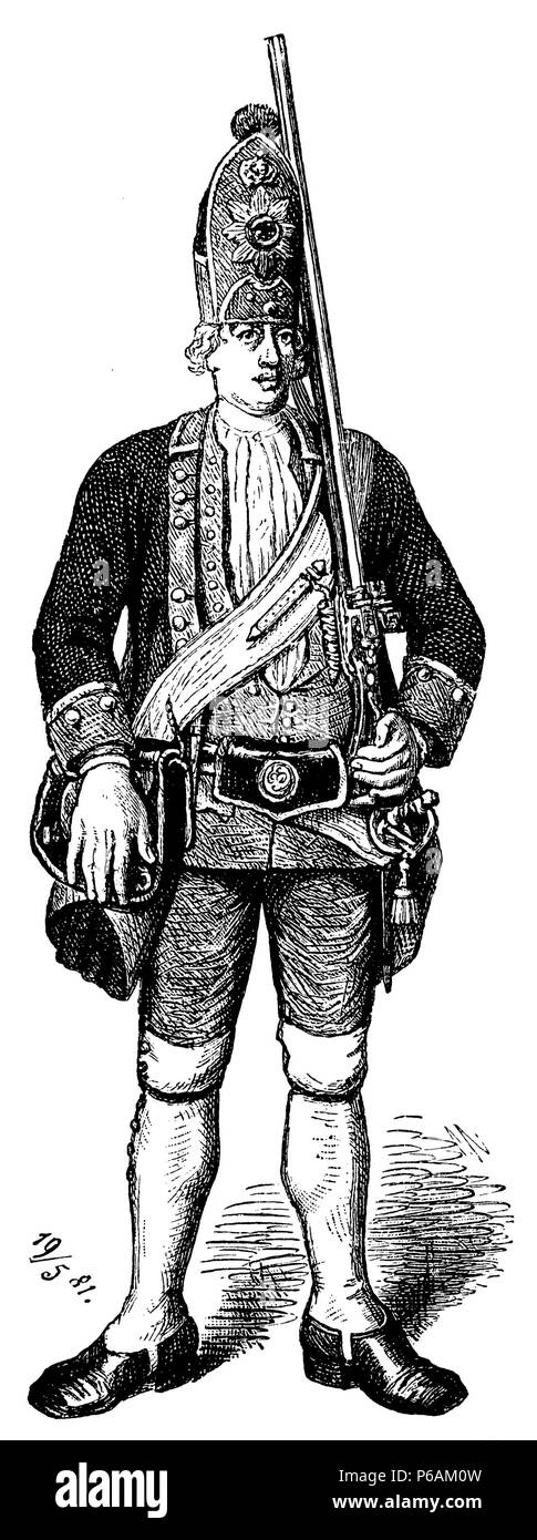 Un géant gardien de Frédéric-guillaume I - ('John Henrichsohn à partir de la Norvège mest 6 fusz 9 pouces R. L. Maas.'') peinture originale dans la vie en taille Kgl. Château de Charlottenburg', 1899 Banque D'Images