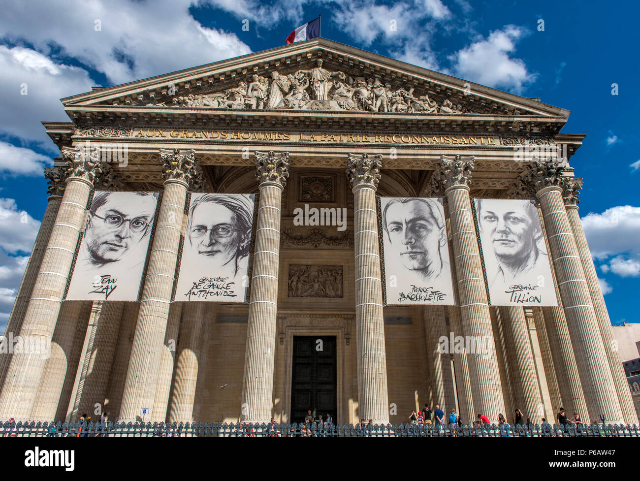 France, Paris 5ème arrondissement, le Panthéon Banque D'Images