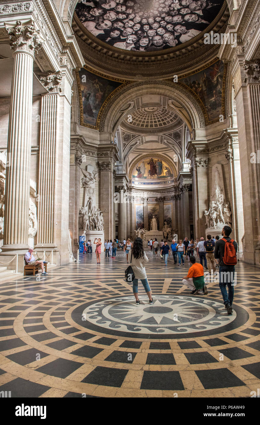 France, Paris 5ème arrondissement, le Panthéon Banque D'Images