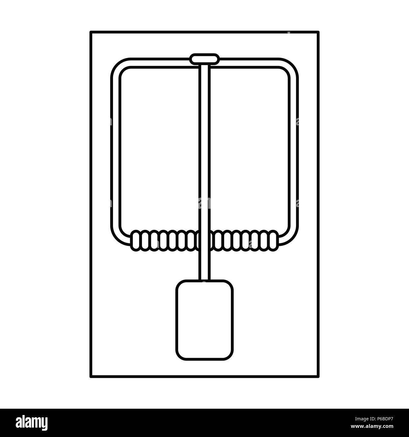 Piège à Souris design isolé sur fond blanc Illustration de Vecteur