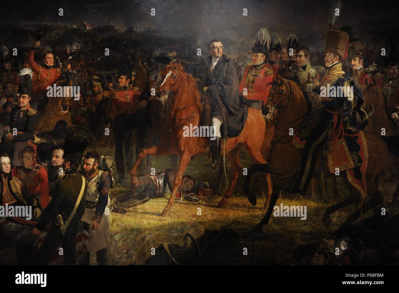 Jan Willem Pieneman (1779-1853). Peintre hollandais. La bataille de Waterloo, 1824. Rijksmuseum. Amsterdam. Aux Pays-Bas. Banque D'Images