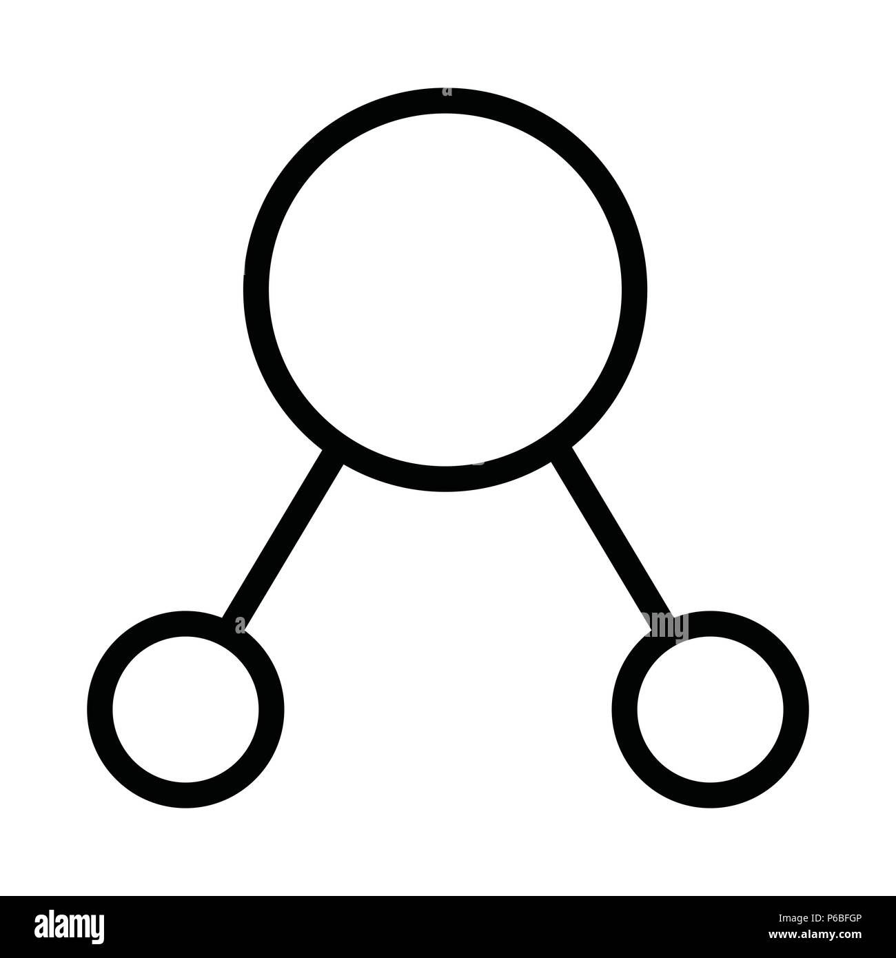 Une triade icône chimique composé vector illustration Illustration de Vecteur