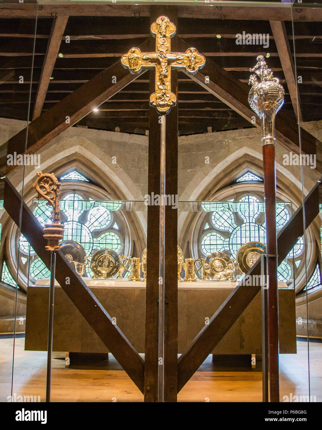 Les galeries du Jubilé de diamant de la Reine, un nouveau musée à l'abbaye de Westminster. Situé dans la cité médiévale, triforium cachés de la vue pour plus de 700 ans, les galeries racontent l'histoire de l'abbaye, 1 000 ans d'histoire. Le musée est accessible depuis la nouvelle tour de Weston, le premier ajout à l'abbaye depuis 1745, conçu par Ptolémée, Doyen de l'abbaye au 19ème arpenteur du tissu. Avec : Atmosphère, voir Où : London, England, United Kingdom Quand : 29 mai 2018 Credit : Wheatley/WENN Banque D'Images