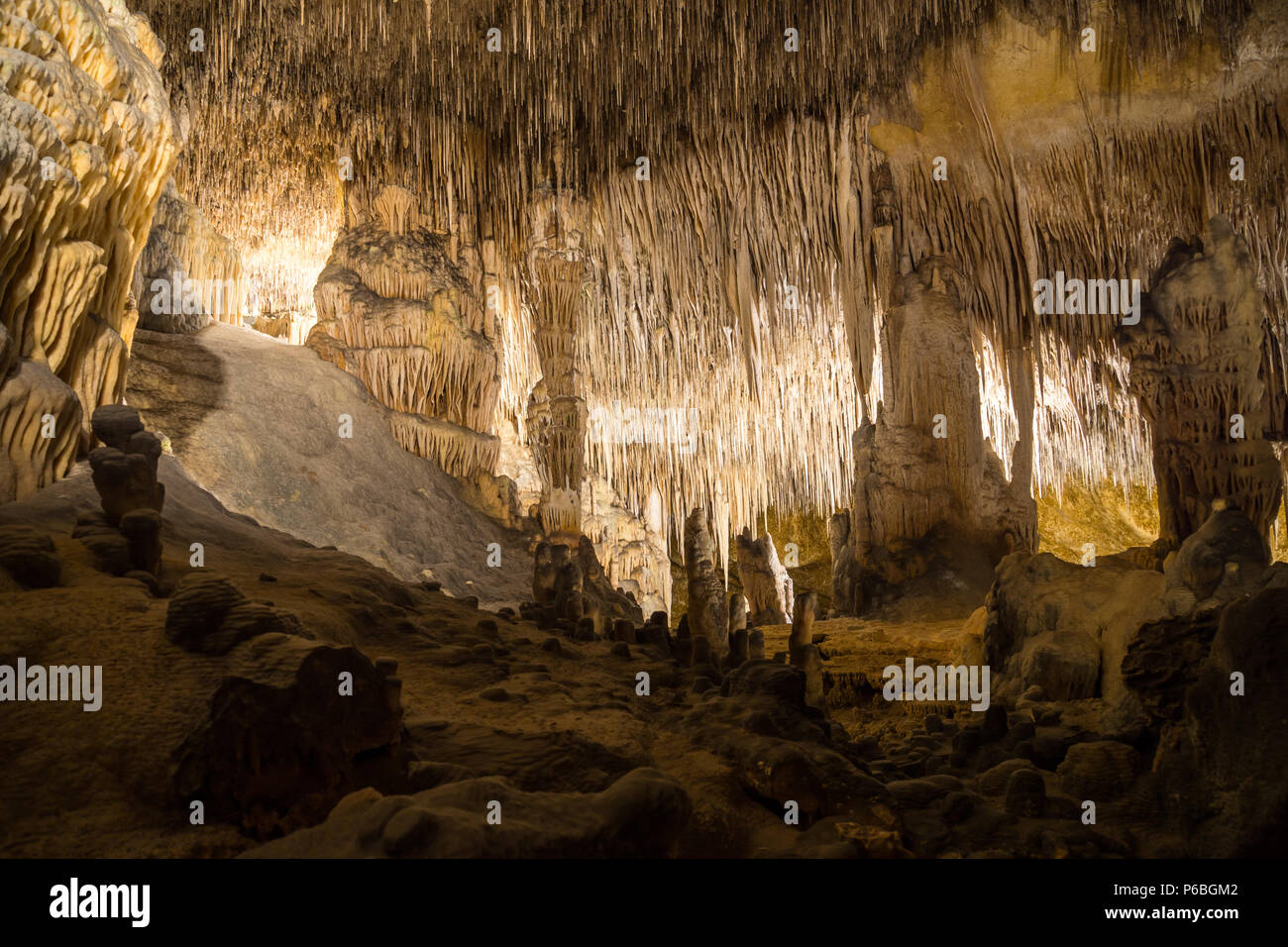 Mallorca, Grottes du Drach destination historique pour les touristes Banque D'Images
