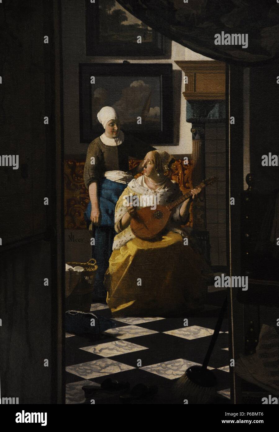 Johannes Vermeer (1632-1675). Peintre hollandais. La lettre d'amour, ch. 1669-1670. Rijskmuseum. Amsterdam. Aux Pays-Bas. Banque D'Images