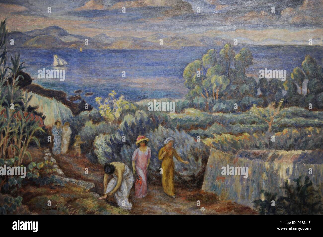 Jozef Pankiewicz (1866-1940). Peintre polonais. Retour d'une baignade (la mer près de St Tropez), ch. 1911. Musée National Gallery. Cracovie. La Pologne. Banque D'Images