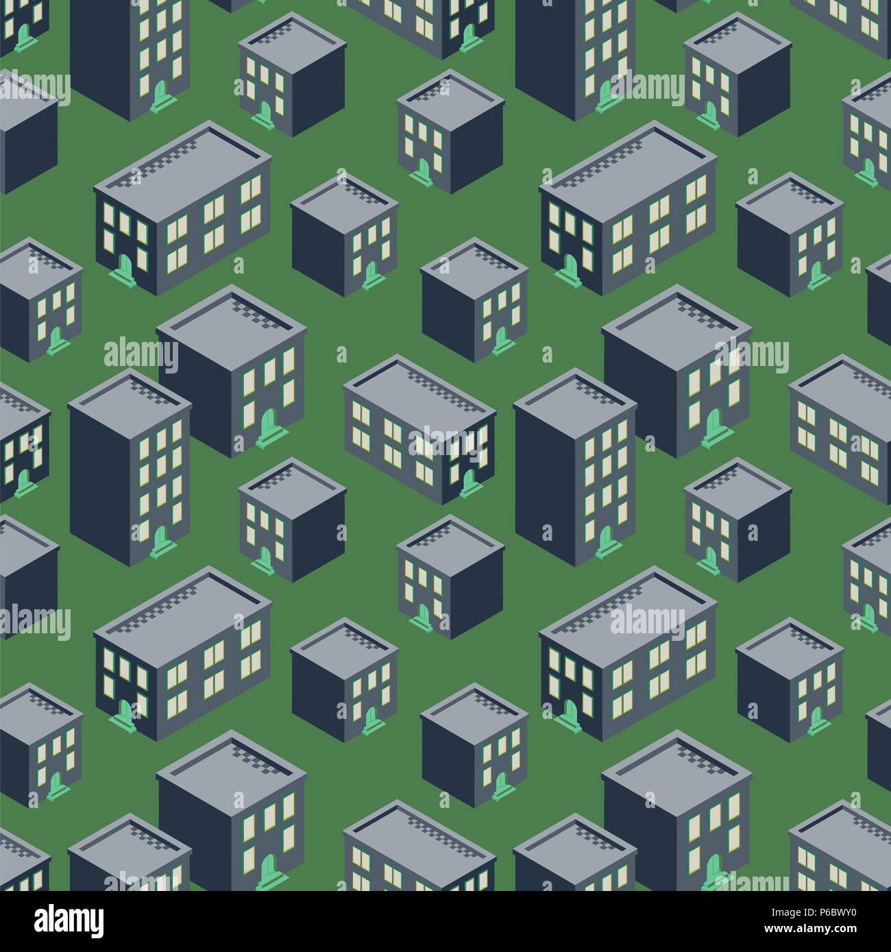 Pink House station blocs modèle vectoriel continu. Illustration de Vecteur