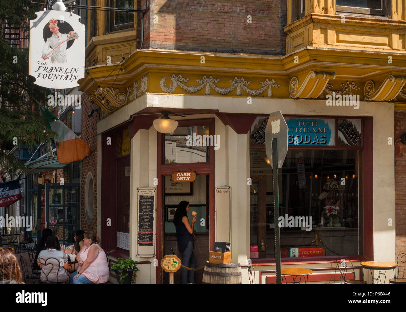 Franklin Fountain Restaurant Philadelphia PA Banque D'Images