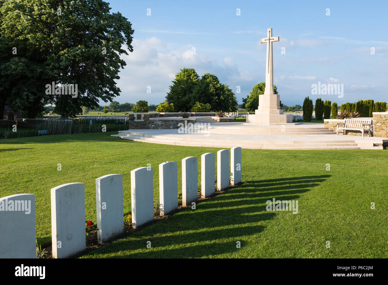 Bedford House Cemetery, Belgique Banque D'Images