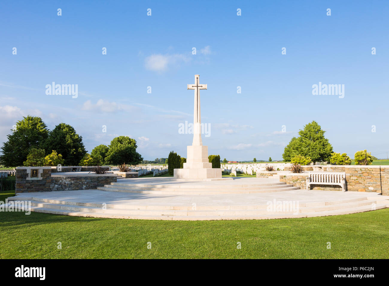 Bedford House Cemetery, Belgique Banque D'Images