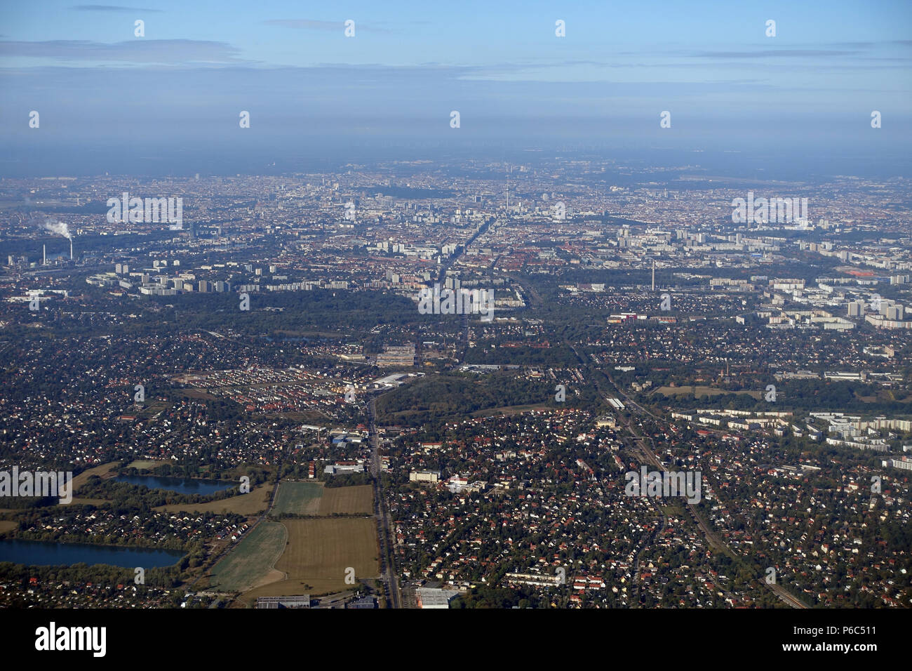 Berlin, Allemagne - vue aérienne de la ville Banque D'Images