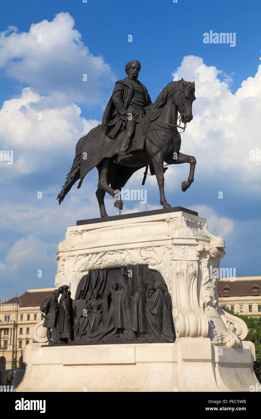 Hongrie, Budapest, le comte Gyula André‡ssy, statue, Banque D'Images