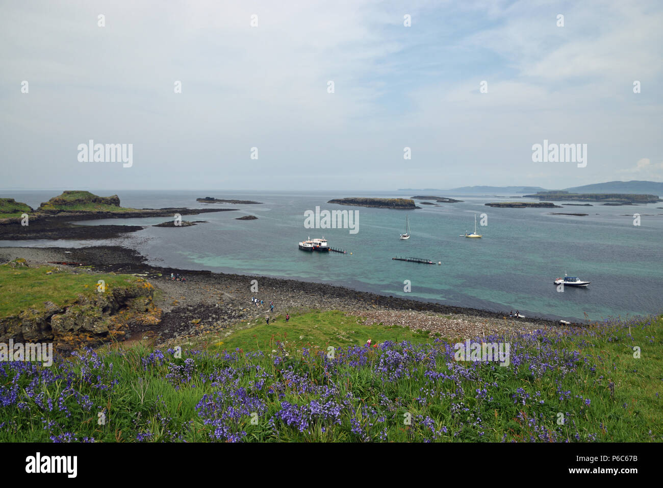 Voir l'île de Staffa Banque D'Images