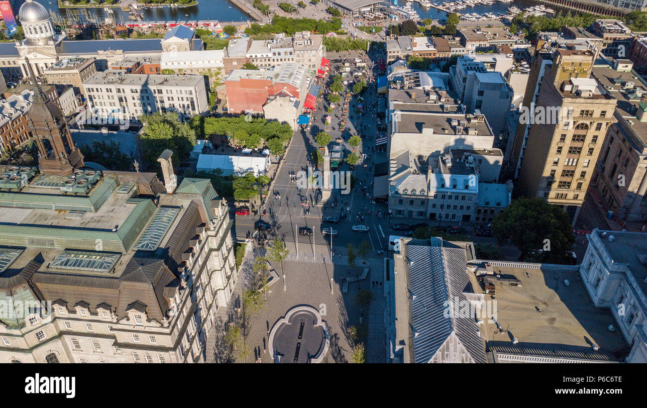 La Place Jacques-Cartier, Vieux Montréal, Montréal, Canada Banque D'Images