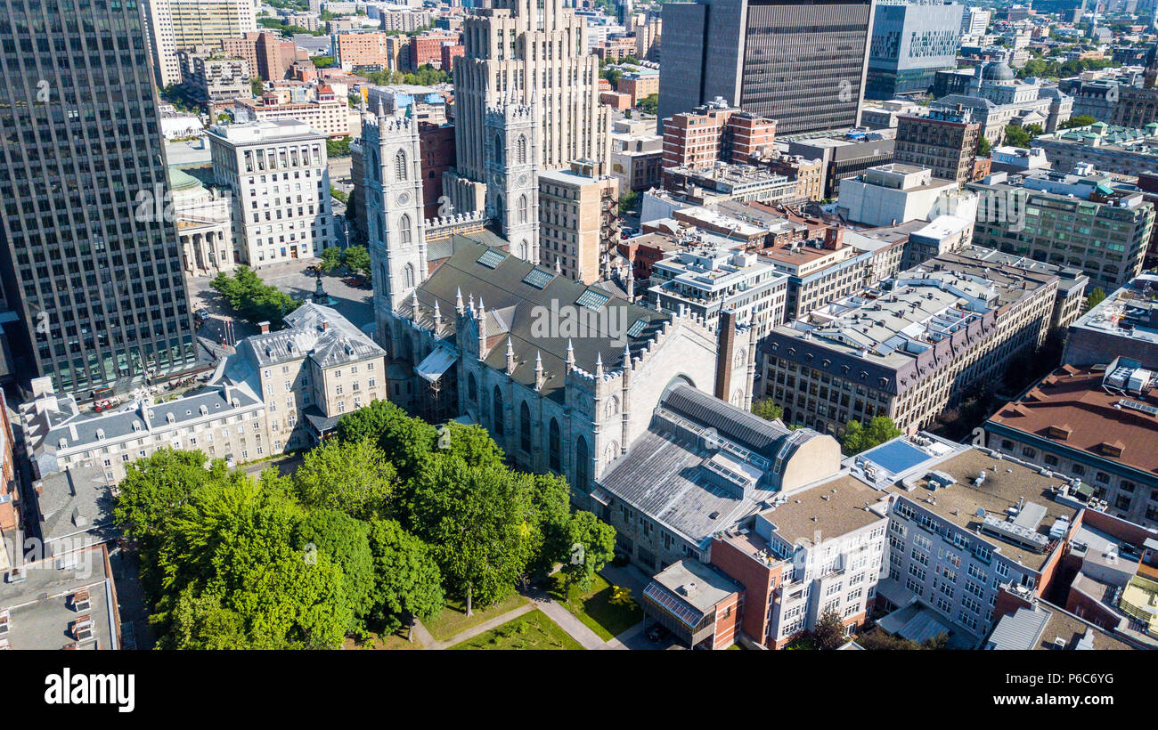 La basilique Notre-Dame, Le Vieux Montréal ou Anjou), Canada Banque D'Images