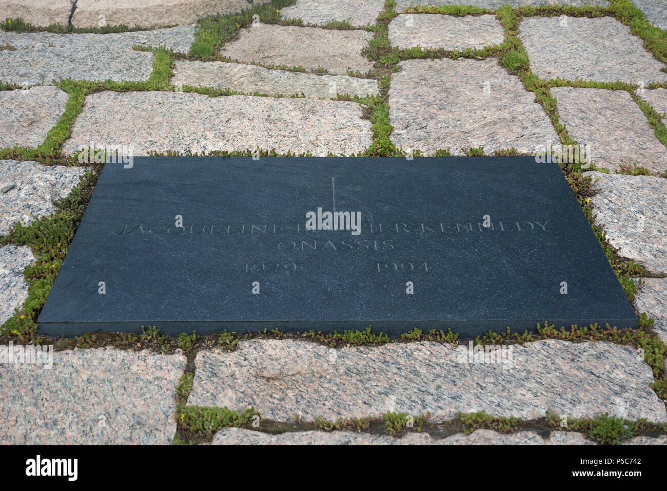 La tombe du Président John F. Kennedy, le Cimetière National d'Arlington, Arlington, Virginia, USA Banque D'Images