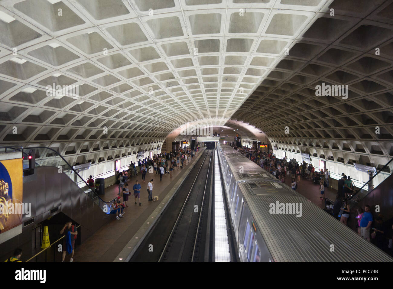 Washington, DC Metro Rail Gare Métro Banque D'Images
