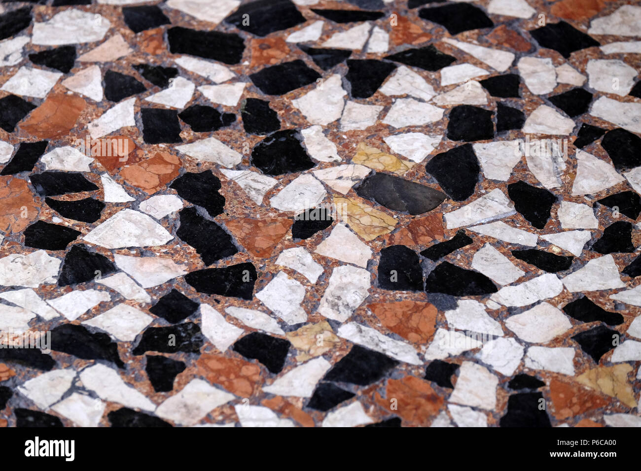 La texture de pavés décoratifs, motif de pierres, gravier texture background coloré Banque D'Images
