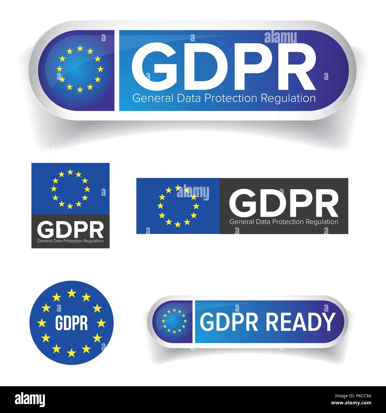 Pibr - UE règlement général sur la protection des données Illustration de Vecteur