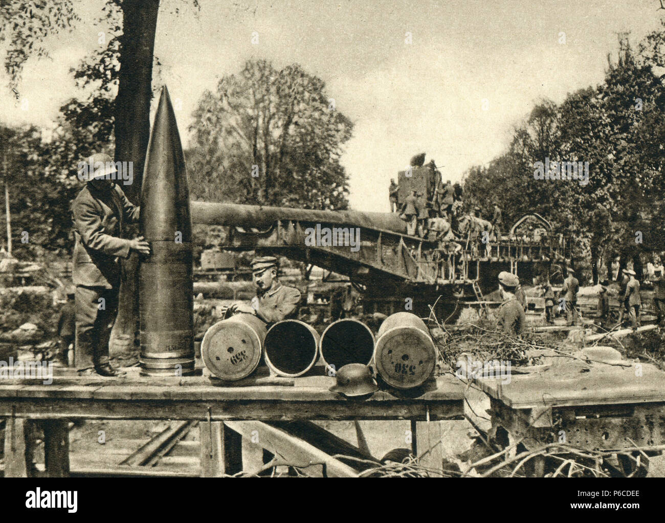 La première guerre mondiale, 38 cm SK L/45 Max, Langer Max, ww1, la première guerre mondiale, la première guerre mondiale Banque D'Images