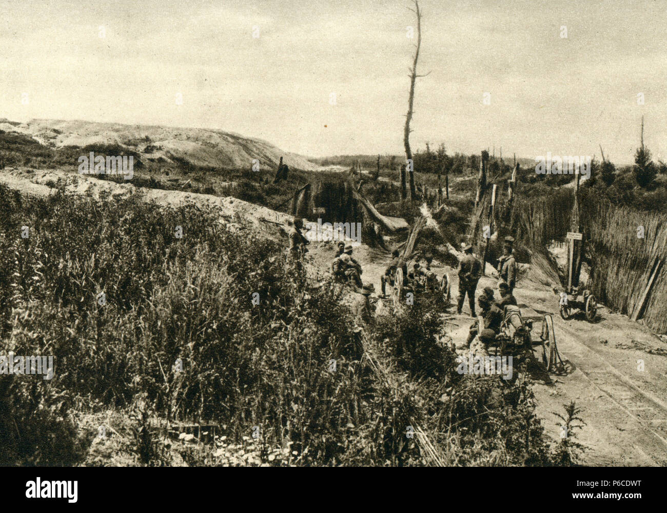 L'artillerie, la première guerre mondiale, les soldats allemands, chemin des dames, ww1, la première guerre mondiale, la première guerre mondiale Banque D'Images