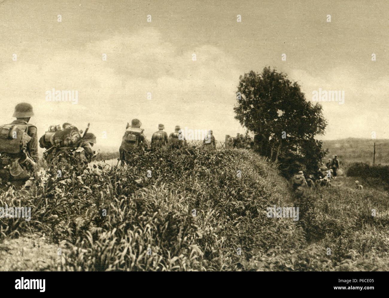 Les soldats allemands, la guerre de Manœuvre, fismes, ww1, la première guerre mondiale, la première guerre mondiale Banque D'Images