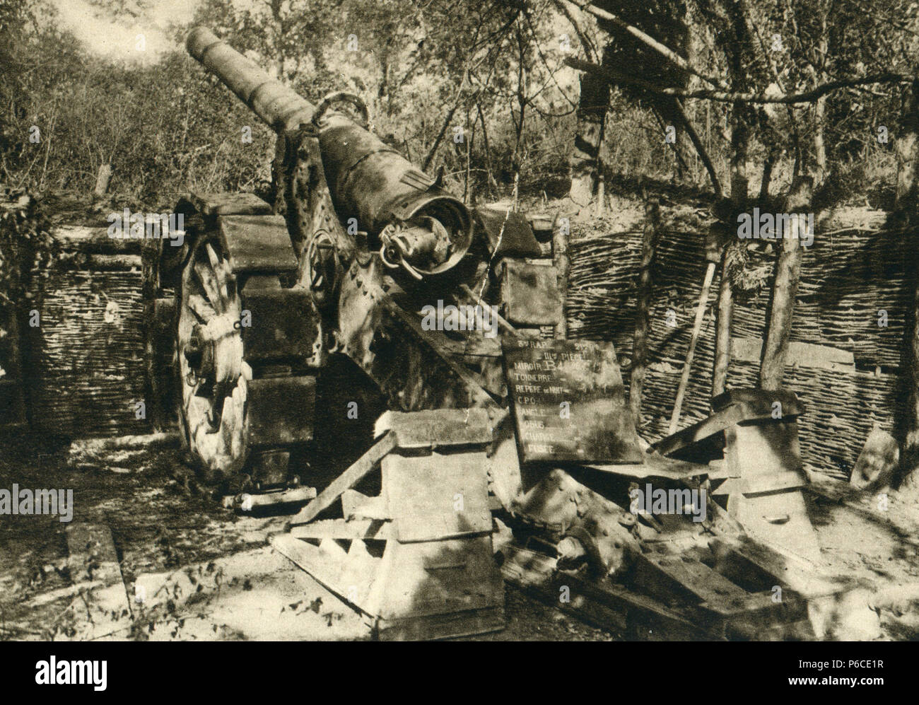 Explosées, bataille de matériel, butin de guerre, ww1, la première guerre mondiale, la première guerre mondiale Banque D'Images