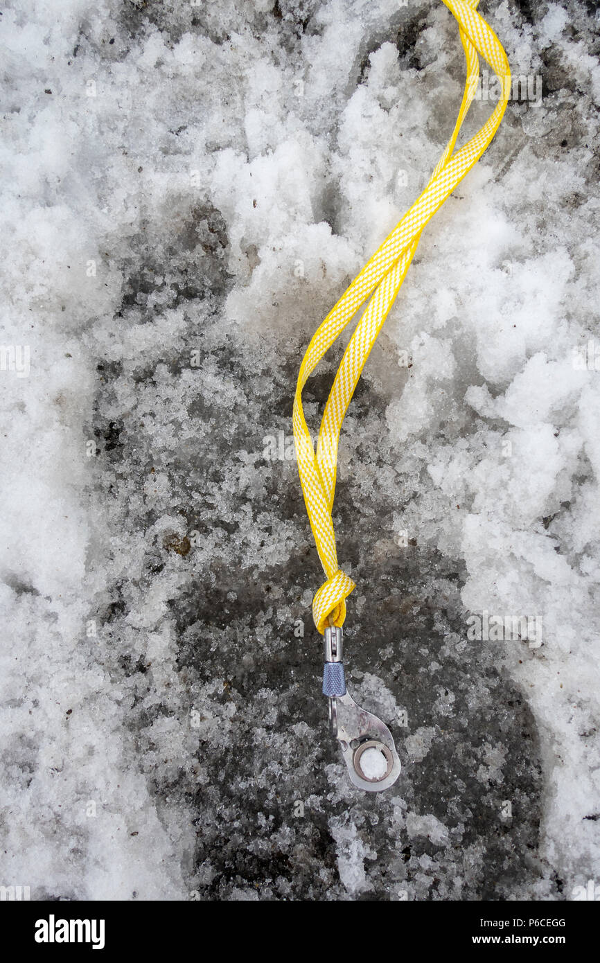 Piton de glace dans un glacier Banque D'Images