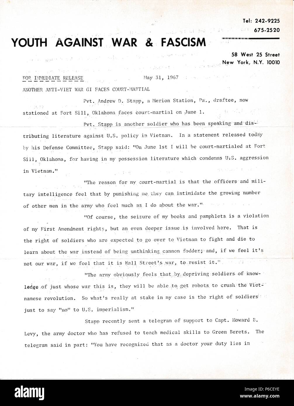 Lettres et documents, 1970. () Banque D'Images