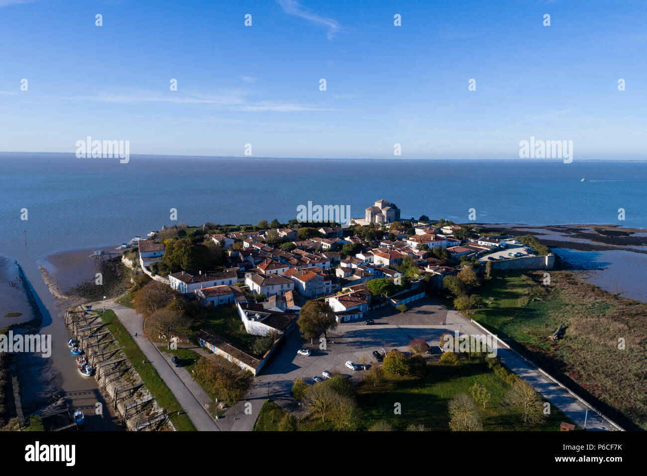 En France, en Charente Maritime, la Saintonge, l'estuaire de la Gironde, Talmont sur Gironde, étiqueté Les Plus Beaux Villages de France (Les Plus Beaux Villages o Banque D'Images
