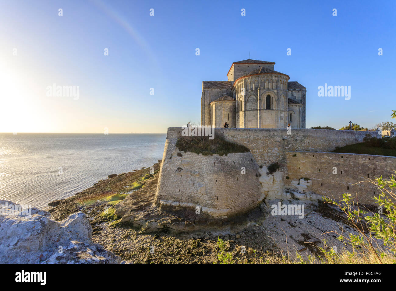 En France, en Charente Maritime, la Saintonge, l'estuaire de la Gironde, Talmont sur Gironde, étiqueté Les Plus Beaux Villages de France (Les Plus Beaux Villages o Banque D'Images