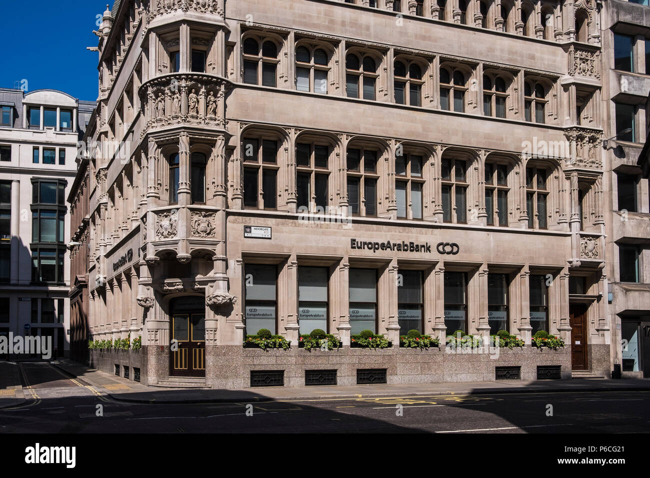 Europe Arab Bank, 13-15 Moorgate, Londres, Angleterre, Royaume-Uni Banque D'Images