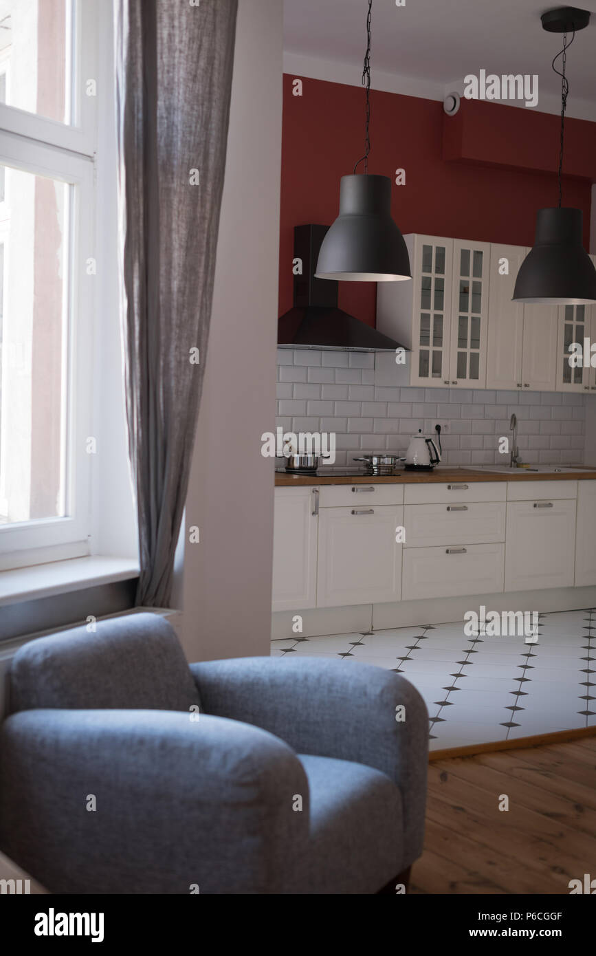 Intérieur de cuisine moderne Banque D'Images