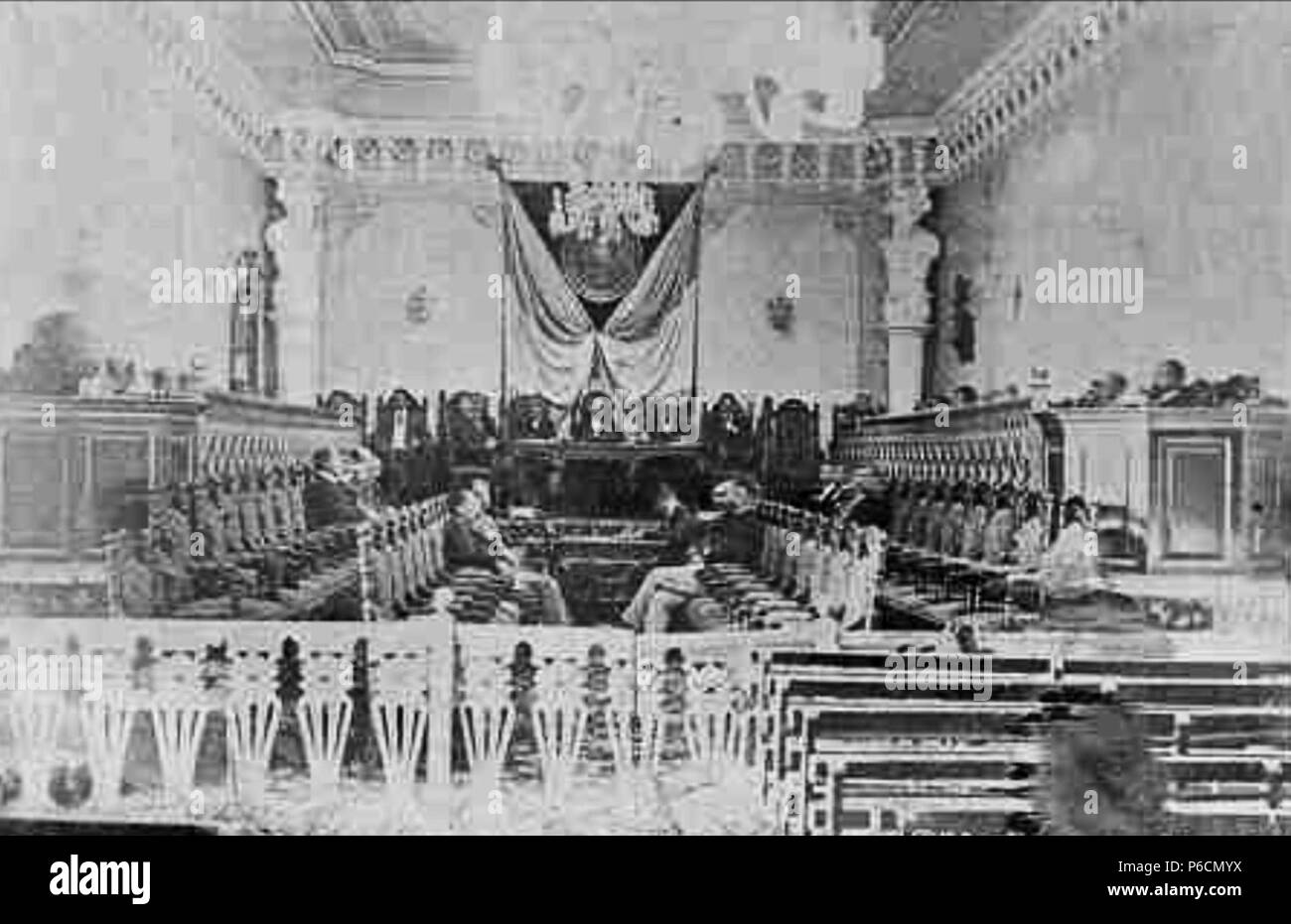 Español : Asamblea Legislativa Nacional de Guatemala. Fotografía de 1907. 10 mai 19076 AtentadoBomba1907 02 Banque D'Images