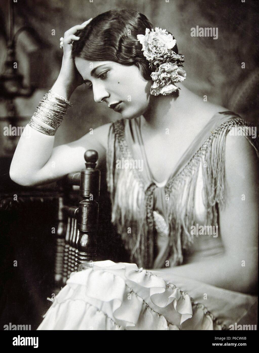 PIQUER, CONCHA. ACTRIZ Y CANTANTE ESPAÑOLA. Valence 1908-1991. FOTO PROMOCIONAL. Banque D'Images