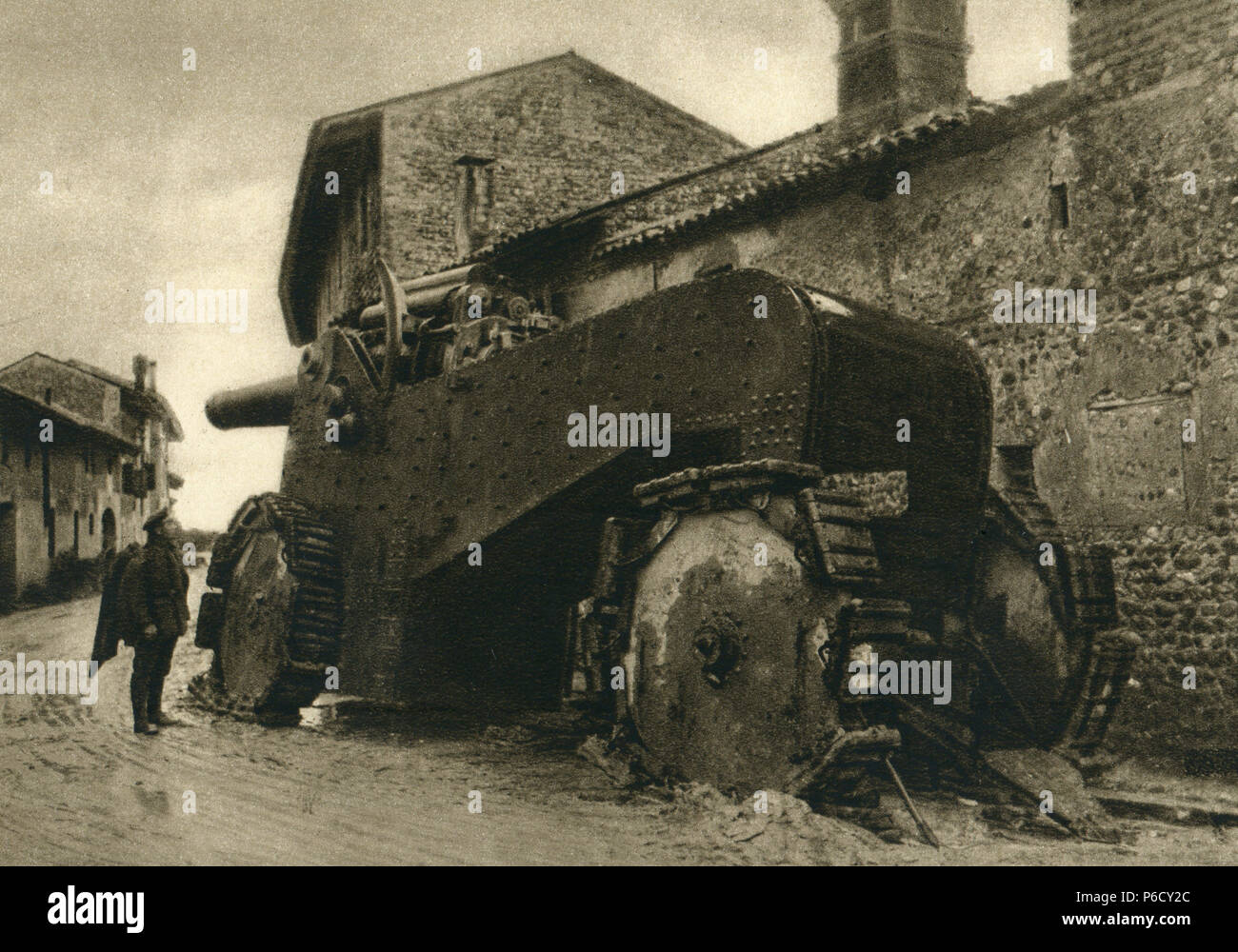 Obusier, front de l'Est, les soldats italiens, ww1, la première guerre mondiale, la première guerre mondiale Banque D'Images