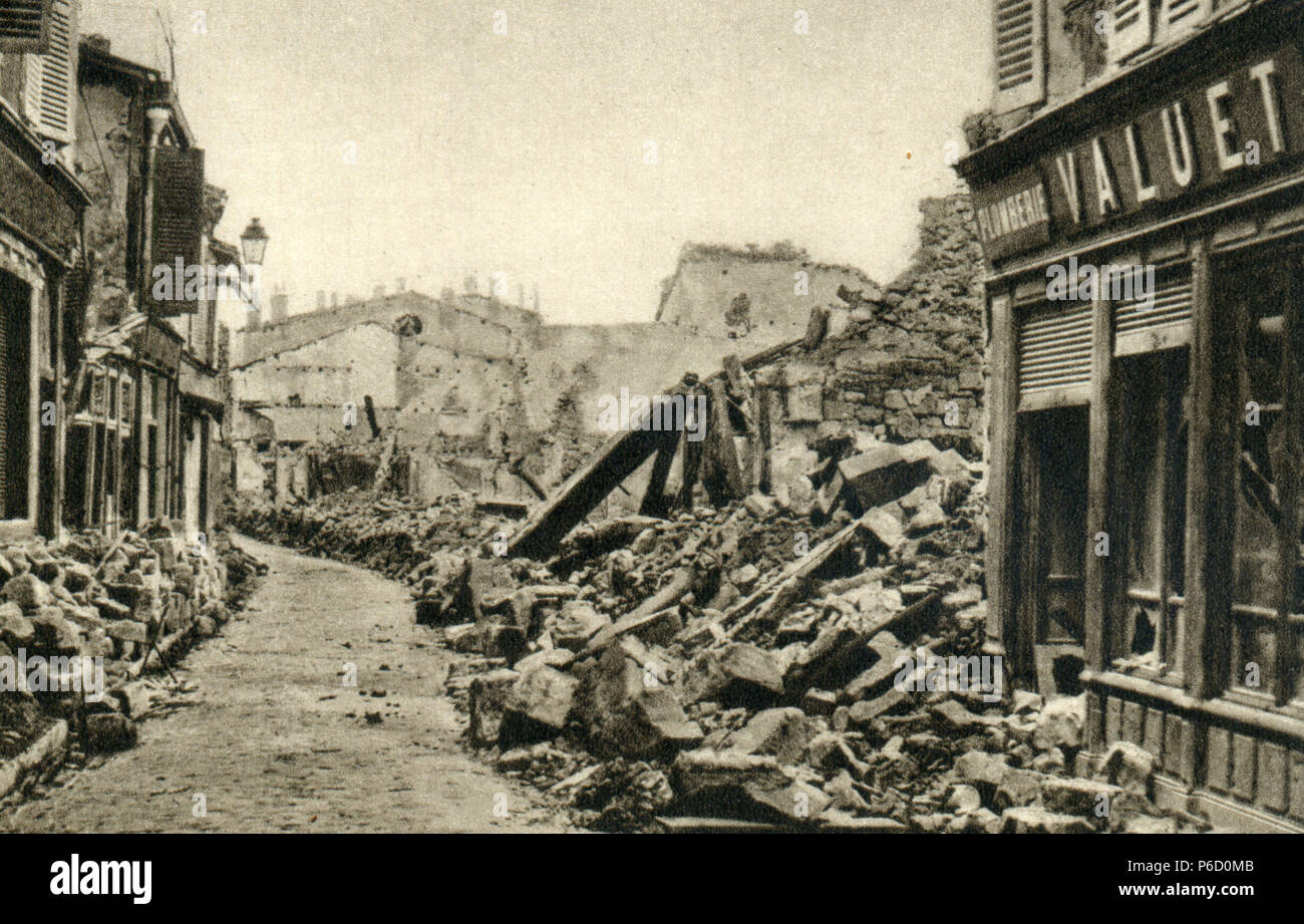 La destruction, la première guerre mondiale, Verdun, ww1, la première guerre mondiale, la première guerre mondiale Banque D'Images