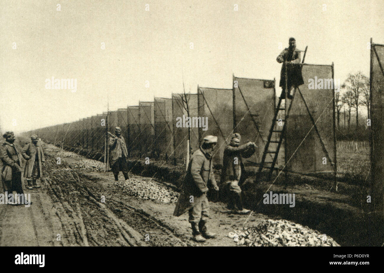Camouflage, soldats français, pont-à-mousson, ww1, la première guerre mondiale, la première guerre mondiale Banque D'Images