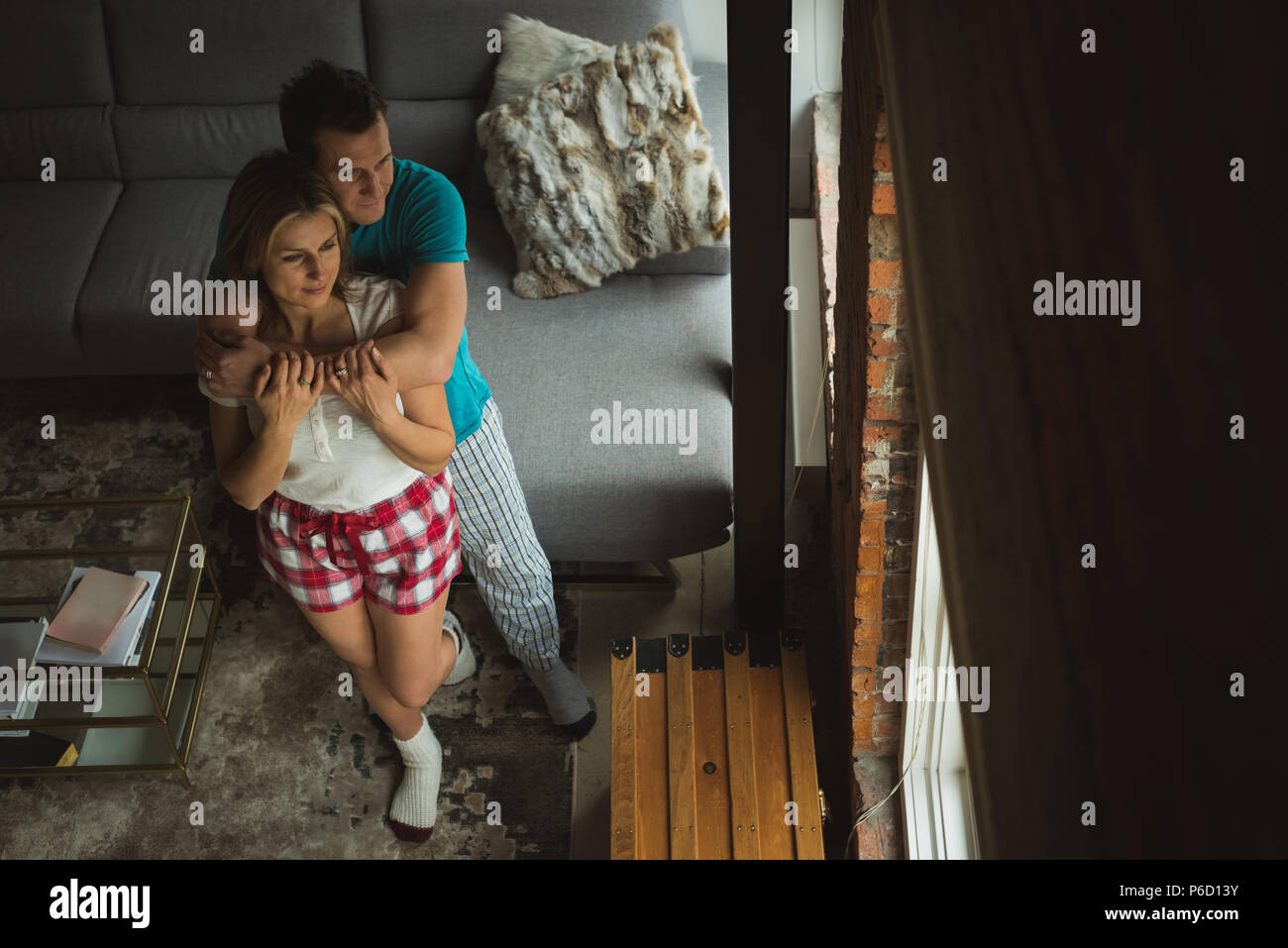 Couple à la maison Banque D'Images