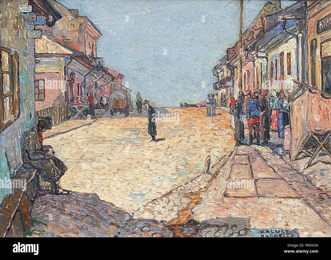52 Heinrich Vogeler Straßenszene dans Kalusz 1915 Banque D'Images