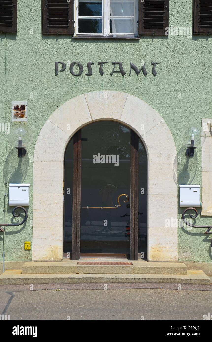 Un ancien bureau de poste à Audenge an der Donau, Schwaben (Bavière,  Allemagne Photo Stock - Alamy