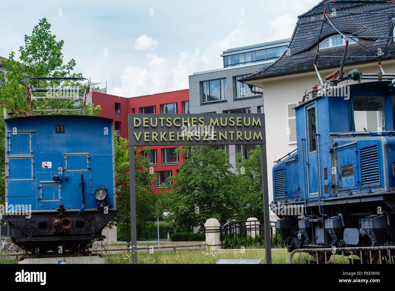 21 juin 2017 : Ancienne gare de machines a la Deutsches Museum Verkehrszentrum à Munich, Bavière, Allemagne Banque D'Images