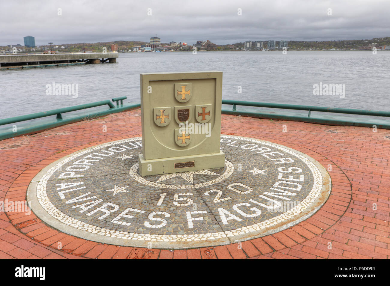 Les premiers colons européens Memorial à Halifax, Nouvelle-Écosse, Canada Banque D'Images