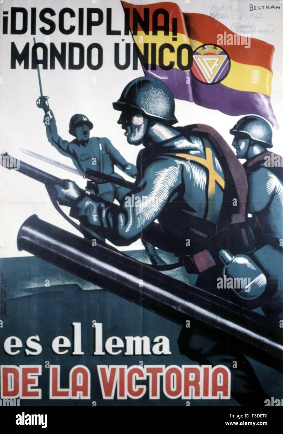 GUERRA CIVIL ESPAÑOLA 1936 - 1939. ' MANDO UNICO ' ENTENTE REPUBLICANO ...