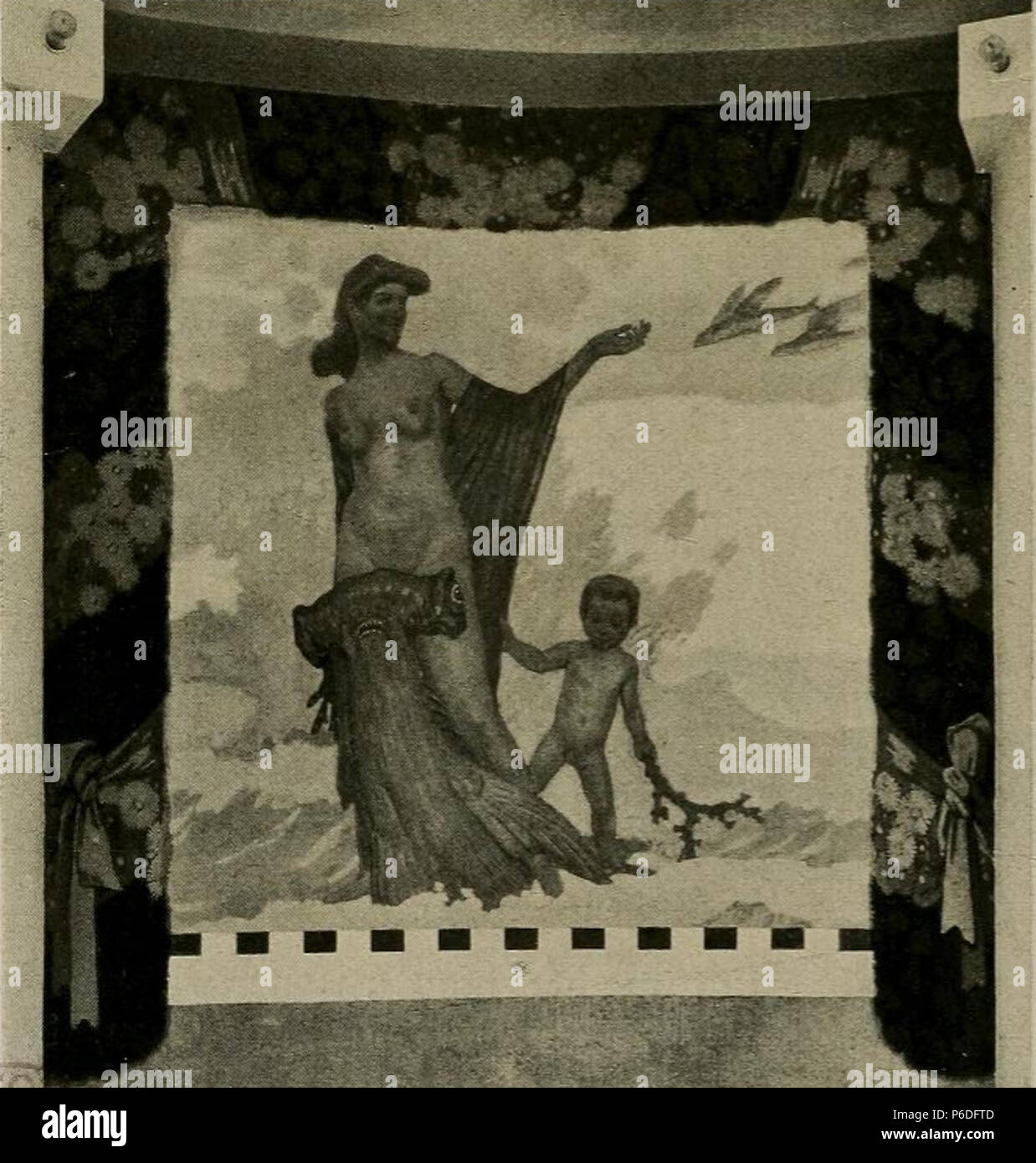 49 Fritz Erler - Das Wasser. Fresko Gartenpavillon der Ausstellung im München 1908 Banque D'Images