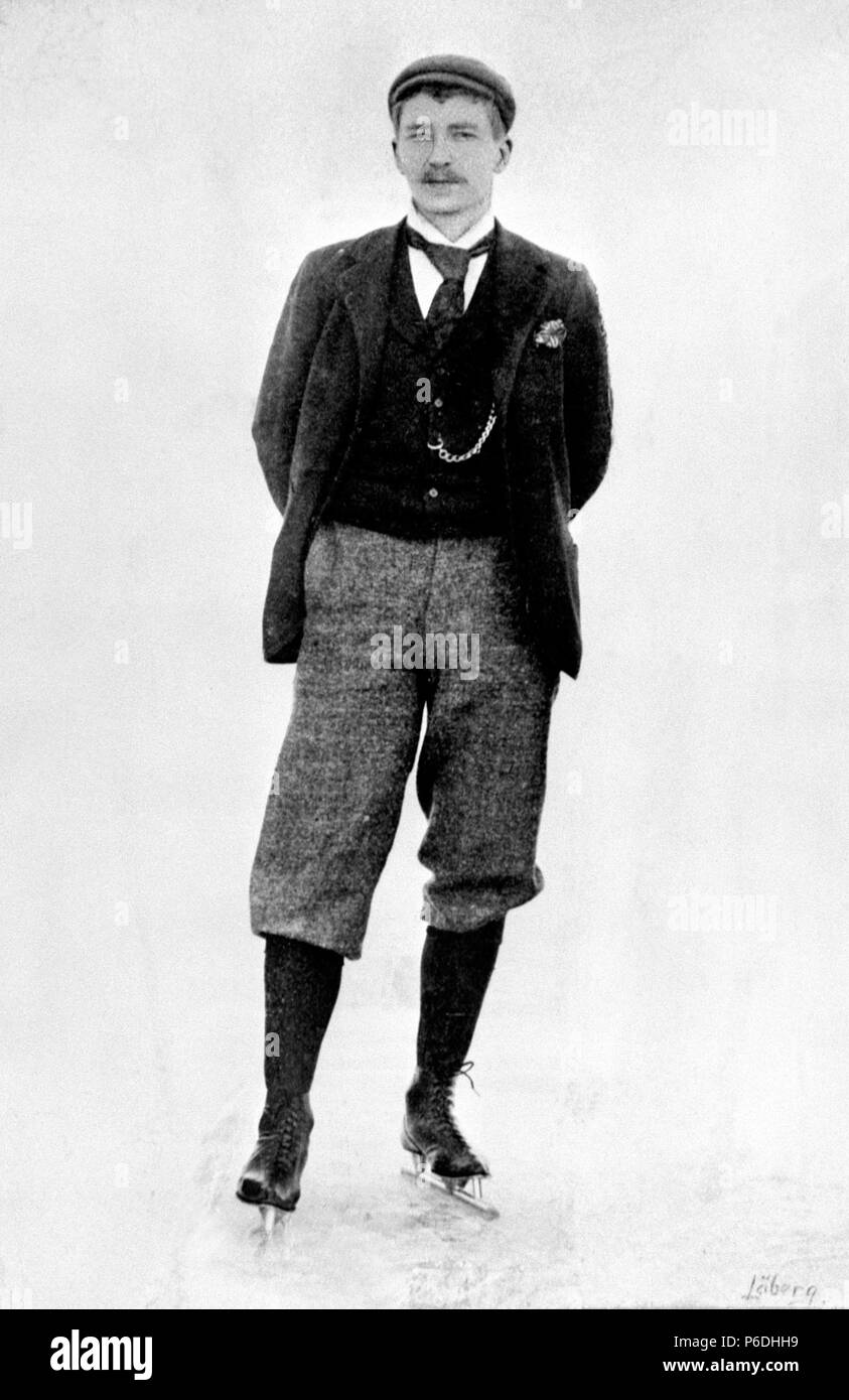 Norsk bokmål : Jaap Eden, Nederland, verdensmester 500 m . 189455 Jaap Eden (0401-00013) Banque D'Images