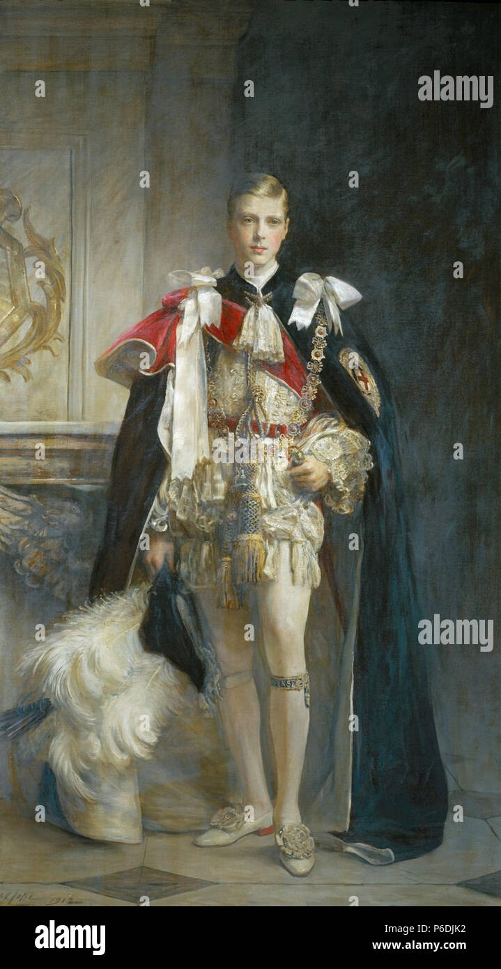 . Le roi Édouard VIII (1894-1972), lorsque le Prince de Galles . Anglais : Portrait du roi Édouard VIII, lorsque le Prince de Galles . 1912 59 Le roi Édouard VIII, lorsque le Prince de Galles - Faire face 1912 Banque D'Images