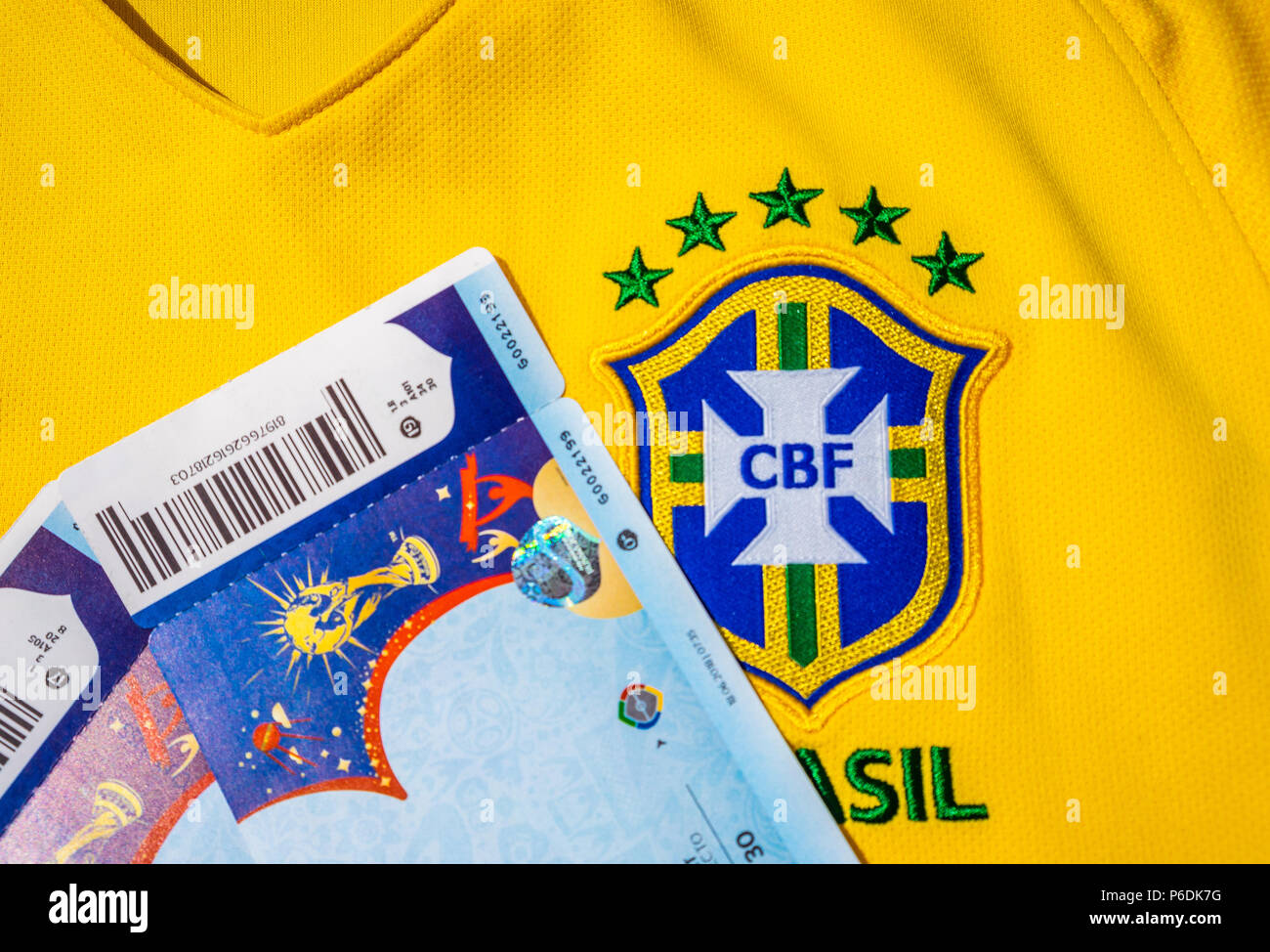 Billet Stub Coupe Du Monde 2018 Russie - Costa Rica - Brésil - PSA 4 - NEYMAR GOAL