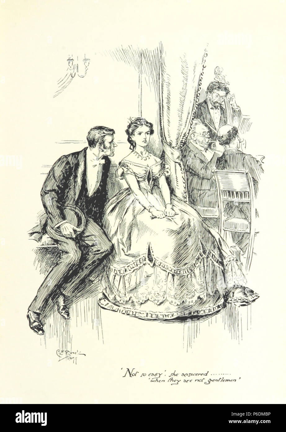 . Pas si facile, répondit-elle… lorsqu'ils ne sont pas messieurs . "Les Œuvres de G. J. Whyte-Melville. Sous la direction de Sir H. Maxwell. [Avec des illustrations de J. B. Partridge, Hugh Thomson, et d'autres.]' . 1899 64 pas si confortable, répondit-elle Banque D'Images
