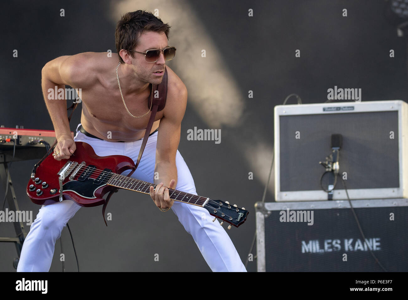 Finsbury Park, Royaume-Uni. 30 juin 2018, exécution de Miles Kane à Queens of the Stone Age et Amis UK.Parc Finsbury Londres.© Jason Richardson / Alamy Live News Banque D'Images